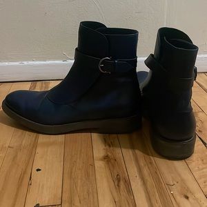 Mens Ferragamo Navy Boots Size 12